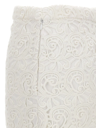 Shop Burberry Lace Skirt Skirts In White