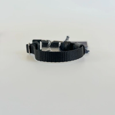 Pre-owned Prada Black Bracelet With Silver Hardware In Default Title
