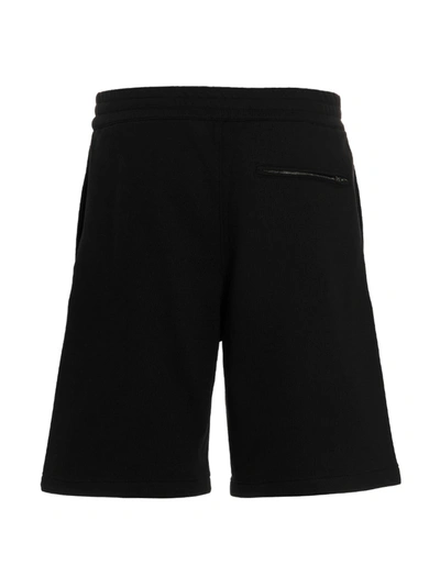 Shop Alexander Mcqueen Logo Bermuda Shorts In White/black