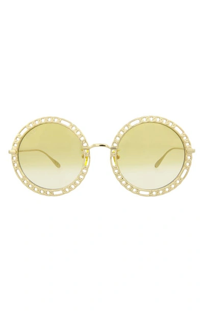 Shop Gucci Outstanding Chain 53MM Round Sunglasses