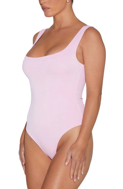 Shop Naked Wardrobe The Nw Tank Bodysuit In Pink Frosting