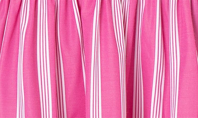 Shop Habitual Kids' Stripe Ruffle Tiered Dress In Dark Pink