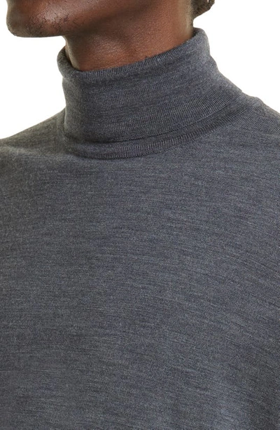 John Smedley Richard Turtleneck Merino Wool Sweater In Charcoal