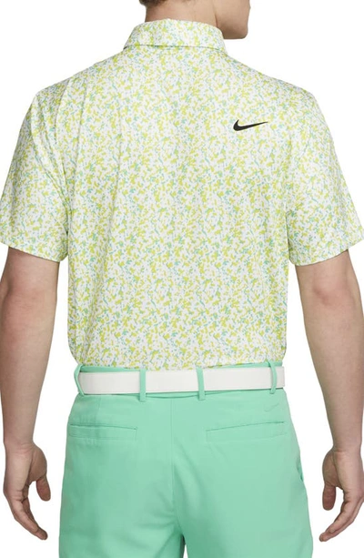 Shop Nike Dri-fit Camo Stretch Golf Polo In White/ Black