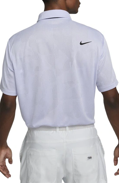 Shop Nike Dri-fit Tour Jacquard Golf Polo In Oxygen Purple/ Black