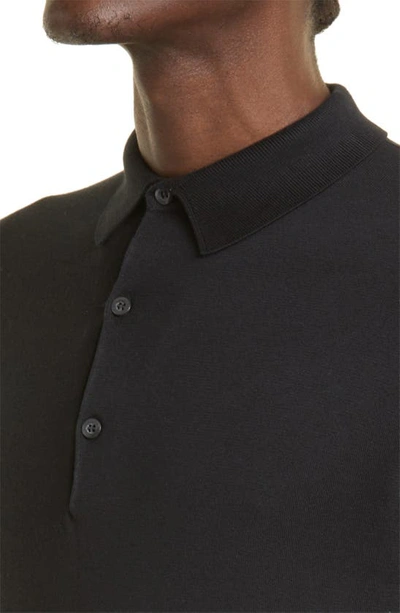 Shop John Smedley Bradwell Cotton Sweater In Black