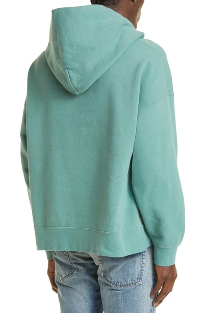 Shop Visvim Oversize P.o. Cotton French Terry Hoodie In Green