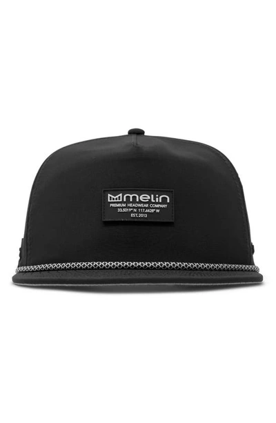 Shop Melin Coronado Brick Hydro Performance Snapback Hat In Black