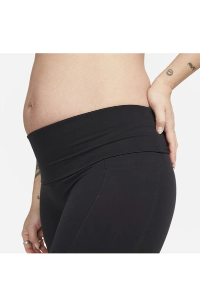 Shop Nike Zenvy Maternity Bike Shorts In Black