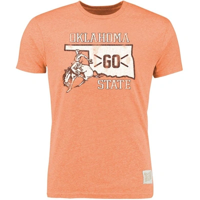 Shop Retro Brand Original  Heather Orange Oklahoma State Cowboys Vintage Tri-blend T-shirt