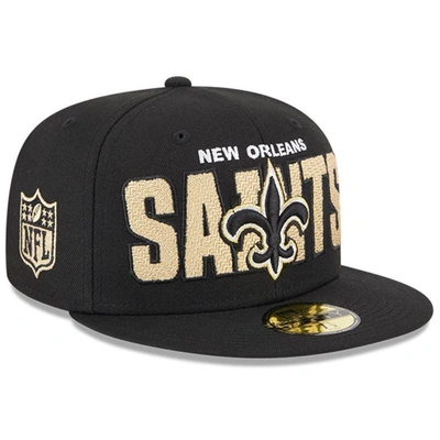 New Era Black New Orleans Saints 2023 Nfl Draft 59fifty Fitted Hat