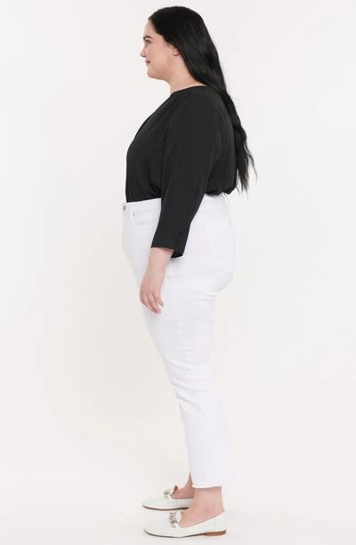 Nydj Plus Hr Slim Bootcut Ankle Jean In Optic White