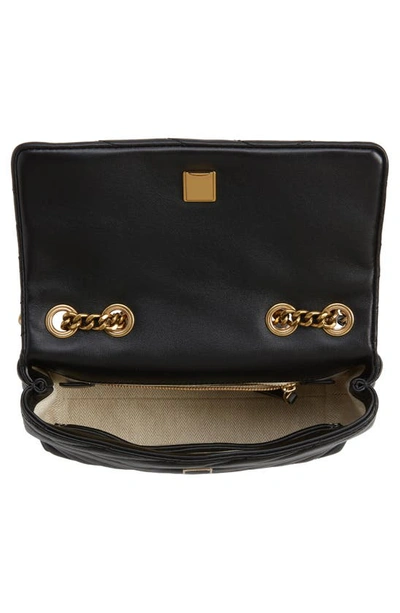 Tory Burch Kira Chevron Leather Convertible Shoulder Bag In Black