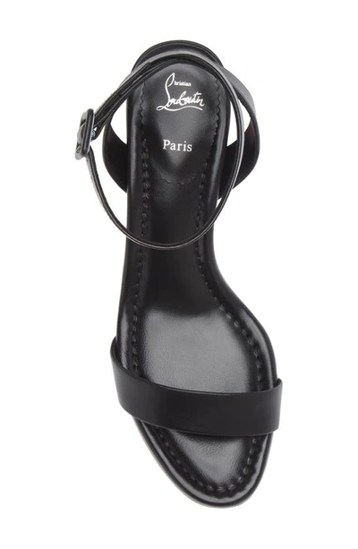 Christian Louboutin Miss Sabina Red Sole Ankle-strap Sandals In Black Nappa