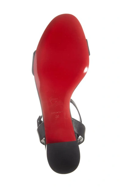 Christian Louboutin Miss Sabina Red Sole Ankle-strap Sandals In Black Nappa
