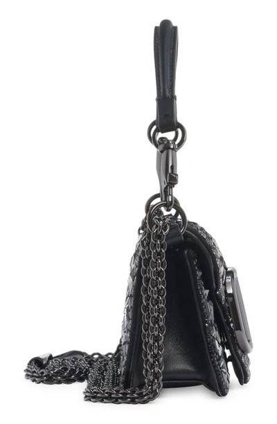 Valentino Small Locò Crystal Embellished Shoulder Bag Black