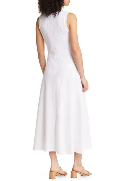Nordstrom Sleeveless Cotton Blend Dress In White