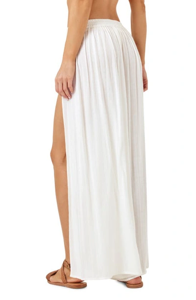 Shop L*space Cali Wide Leg Slit Cover-up Pants In Cream