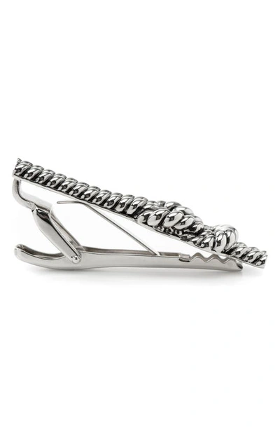 Shop Cufflinks, Inc Rope Knot Tie Clip In Silver