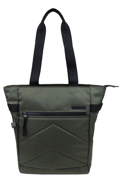 Shop Hedgren Scurry Water Repellent Recycled Polyester Tote In Olive