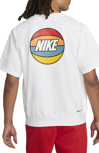 Shop Nike Dri-fit Standard Issue Graphic T-shirt In White/ Black
