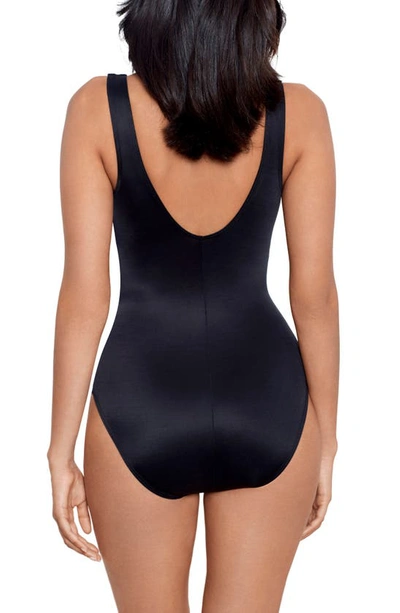 Shop Miraclesuit Cyper Brio One-piece Swimsuit In Black/ Multi