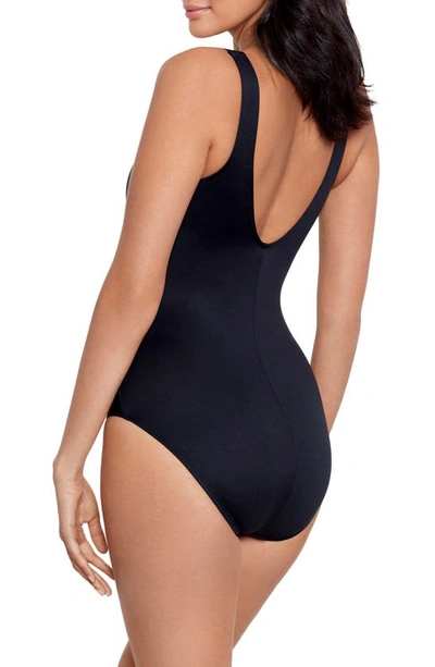 Shop Miraclesuit Rock Solid Avra Underwire One-piece Swimsuit In Black