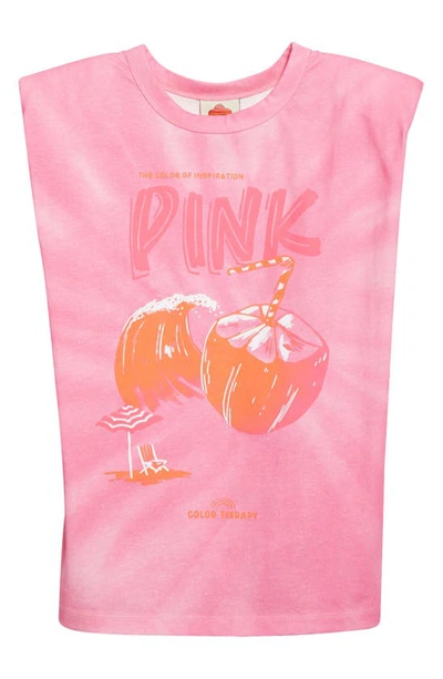 Shop Farm Rio Pink Coconut Padded Organic Cotton Graphic Muscle T-shirt