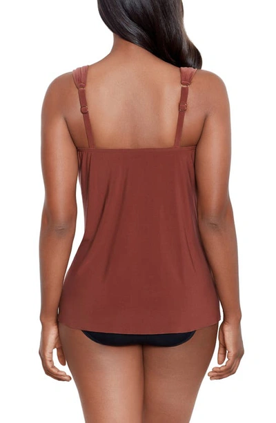 Shop Miraclesuit Razzle Dazzle Underwire Tankini Top In Tamarind Brown