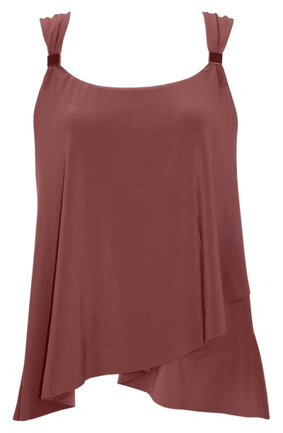 Miraclesuit Razzle Dazzle Underwire Tankini Top In Tamarind Brown