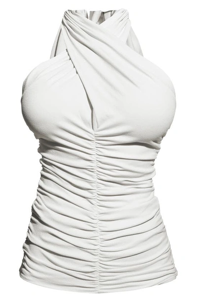 As By Df Catherine Crossover Halter Top In Buttercream