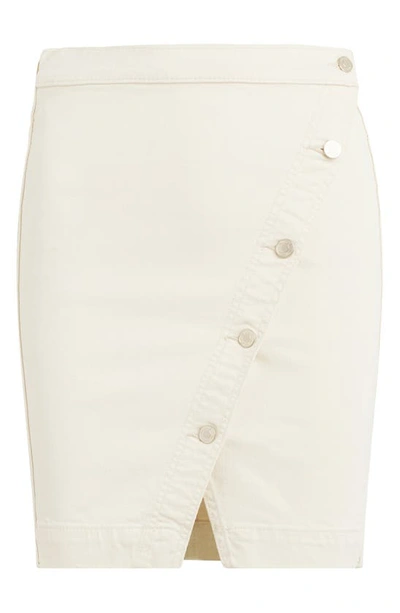 Shop Hudson Asymmetric Button Front Skirt In Ecru