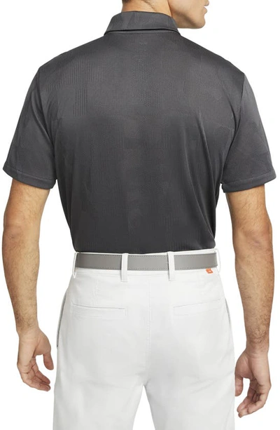 Shop Nike Dri-fit Tour Camo Jacquard Golf Polo In Anthracite/ White