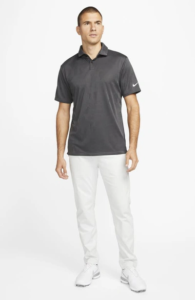 Shop Nike Dri-fit Tour Camo Jacquard Golf Polo In Anthracite/ White