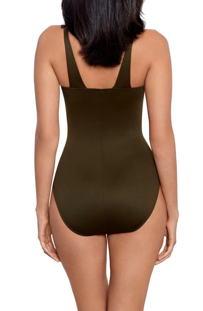 Shop Miraclesuit Illusionist Azura Underwire One-piece Swimsuit In Nori