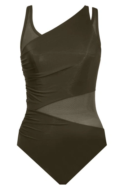 Miraclesuit Illusionists Azura Underwire One-piece Swimsuit In Nori
