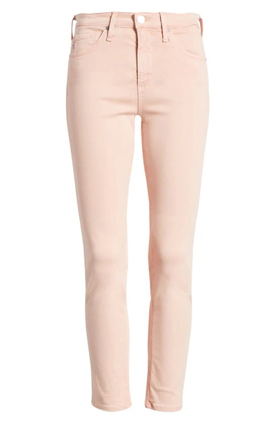 Shop Ag The Prima Mid Rise Crop Cigarette Jeans In Sulfur Blush Paradise