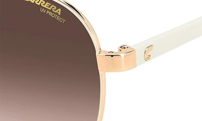 Shop Carrera Eyewear 58mm Aviator Sunglasses In White Copper Gold/ Brown