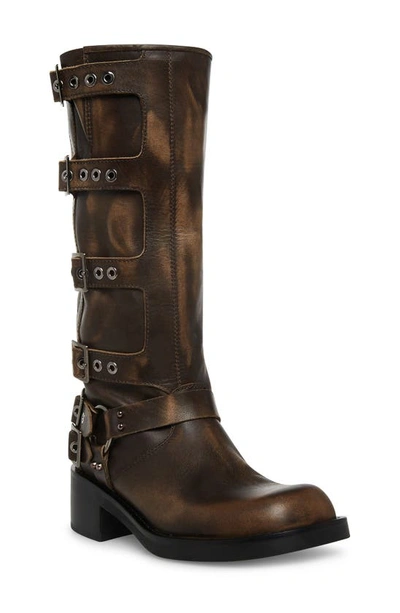 Shop Steve Madden Rocky Boot In Brown Distressed