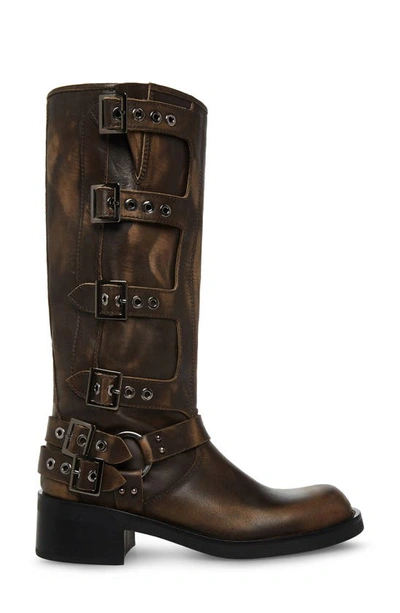 Shop Steve Madden Rocky Boot In Brown Distressed