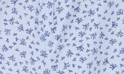 Shop Westzeroone Brysen Ditsy Floral Short Sleeve Button-up Shirt In Blue