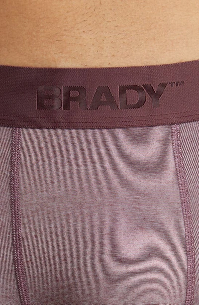 Shop Brady Cotton Blend Boxer Briefs In Heather Crimson