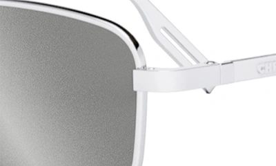Shop Dior '90 S1u 57mm Pilot Sunglasses In Shiny Palladium / Smoke Mirror