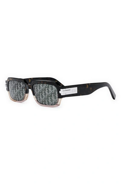 Shop Dior The Blacksuit Xl S1i 54mm Square Sunglasses In Dark Havana / Smoke Mirror