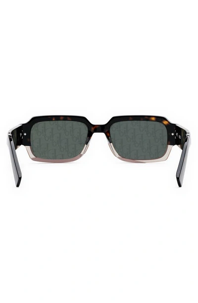 Shop Dior The Blacksuit Xl S1i 54mm Square Sunglasses In Dark Havana / Smoke Mirror