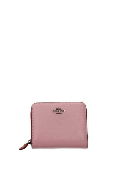 Coach Wallets Leather Pink Multicolor | ModeSens