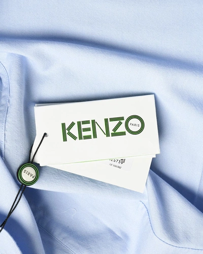 Shop Kenzo Shirt In Sky Blue