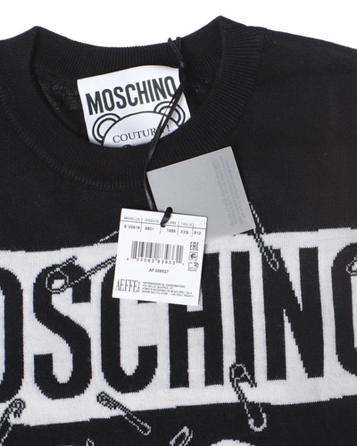 Shop Moschino Sweater In Black