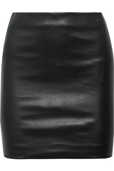 Shop The Row Loattan Stretch-leather Mini Skirt