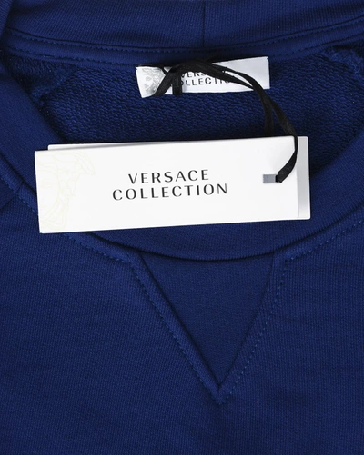 Shop Versace Collection Sweatshirt Hoodie In Blue